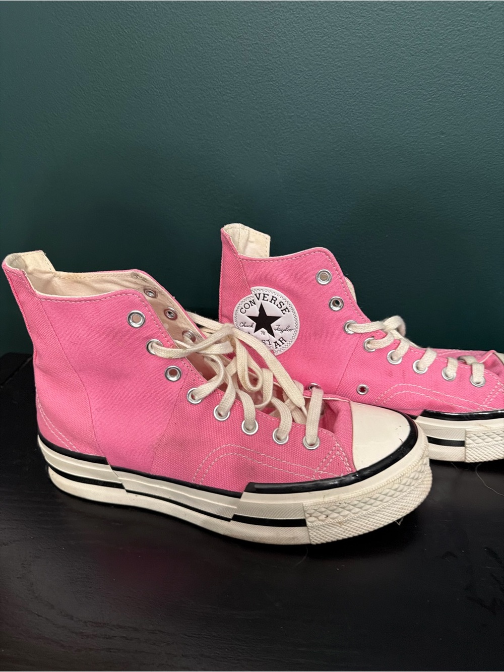Converse Pink High Top Canvas Sneakers